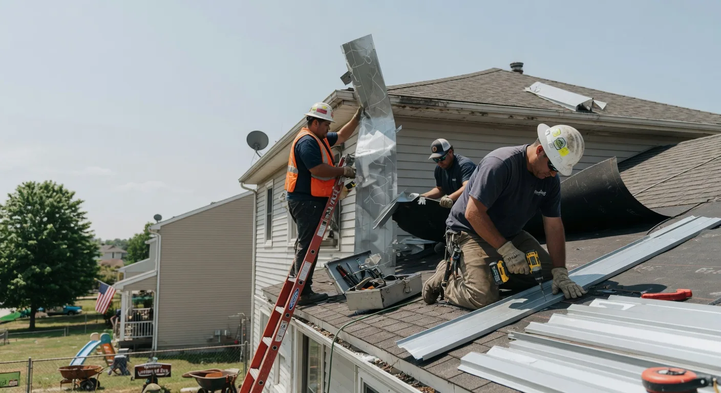 Storm Damage Metal Roof Repair in Granville, MA